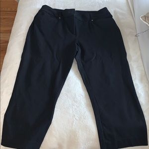 Alfani stretchy ankle black pants